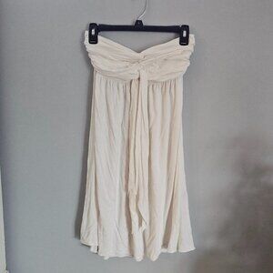 Express Strapless Cotton Dress - White